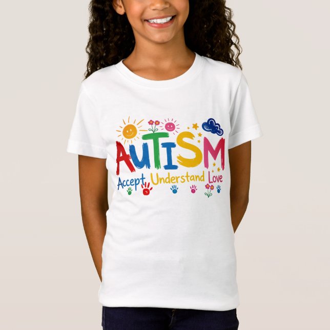T-Shirt Autisme Accepter Comprendre Aimer (Devant)