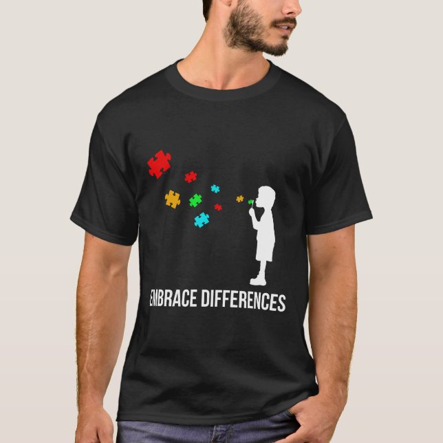 T-shirt Autisme - Accepter les différences - Soutenir la s (Devant)