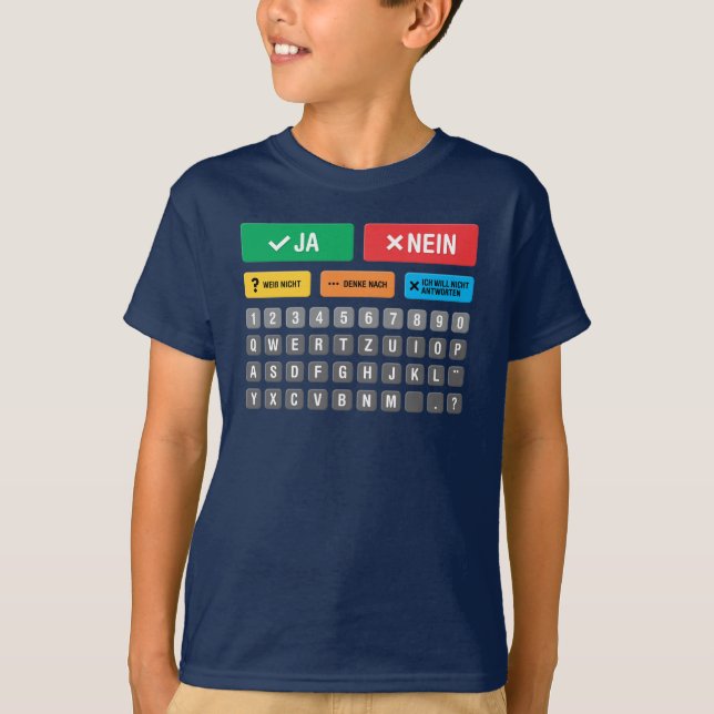 T-shirt Autisme allemand AAC PECS Pointing Communication 0 (Devant)