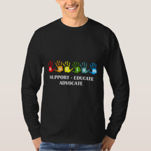 T-shirt Autisme Appui Éduquer l'avocat