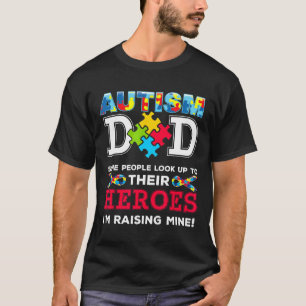T-shirt Autisme-Autisme Papa -Mon Fils Est Mon Héros-Tenue