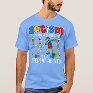 T-shirt Autisme Ce n'est pas différent Aptitude drôle Dans