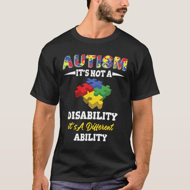 T-shirt Autisme Ce N'est Pas Un Handicap C'est Une Capacit (Devant)