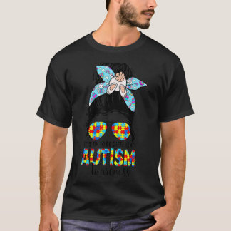 T-shirt Autisme C'est Ok D'être Différent Chignon Fait À L