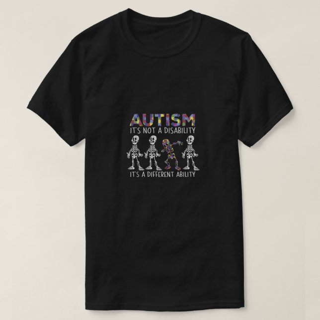 T-shirt Autisme - C'est une capacité différente - Autisme (Design devant)