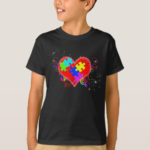 T-shirt Autisme Coeur brillant