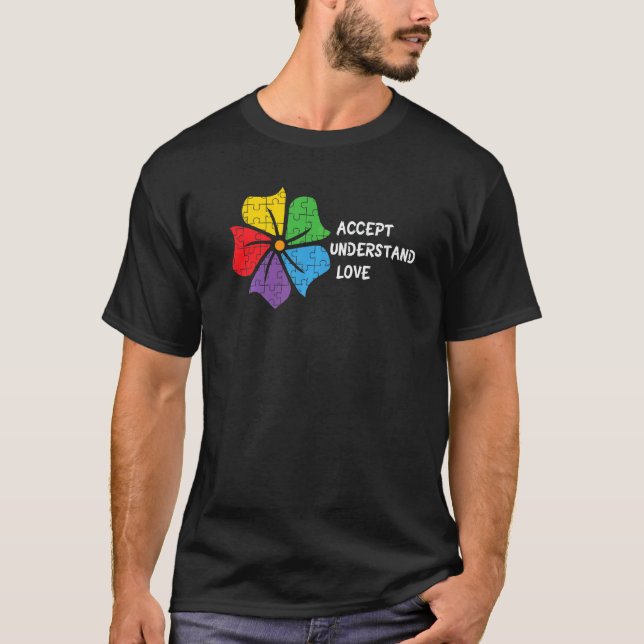 T-shirt Autisme Comprendre Et Accepter Et Aimer Le Petit (Devant)