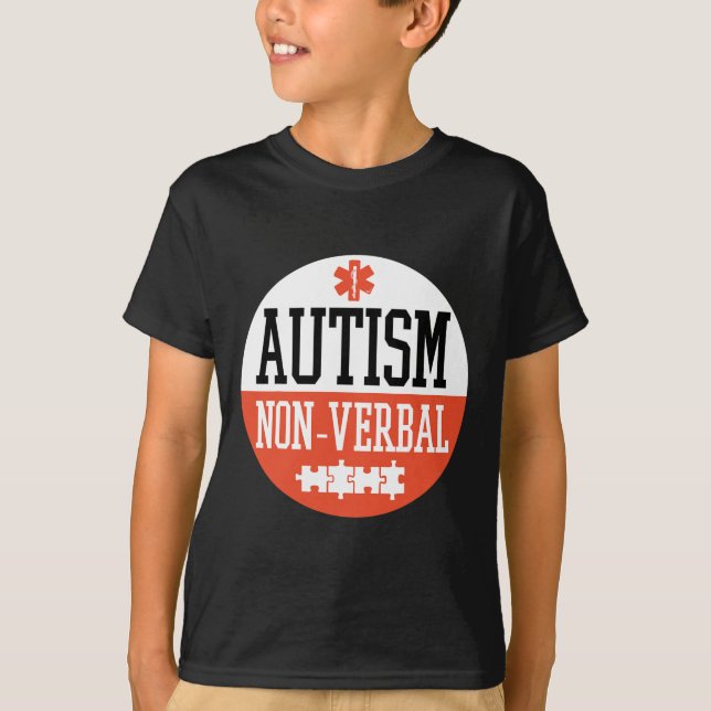 T-shirt Autisme Conception d'un insigne de Sensibilisation (Devant)