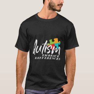 T-shirt Autisme-Conscience de l'autisme avec une énigme co