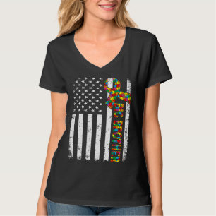 T-shirt Autisme déprimé Big Brother American Flag Family