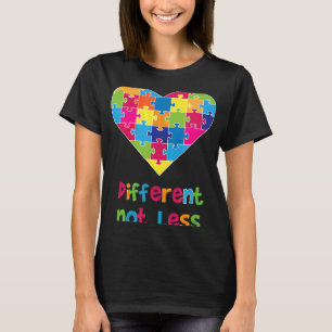 T-shirt Autisme-Différent Pas Moins Sensibilisation sur l'