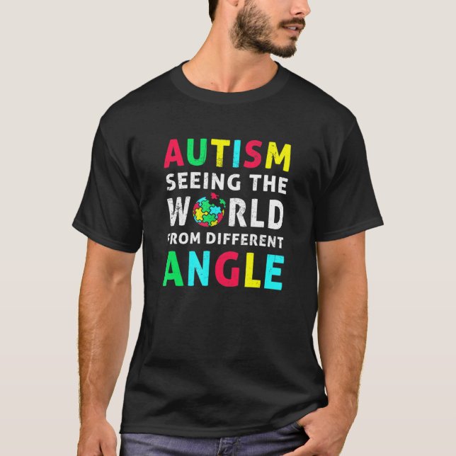 T-shirt Autisme Différente Sensibilisation Autistique Puzz (Devant)