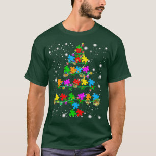 T-shirt Autisme drôle Arbre de Noël Ornement Décor Cadeau