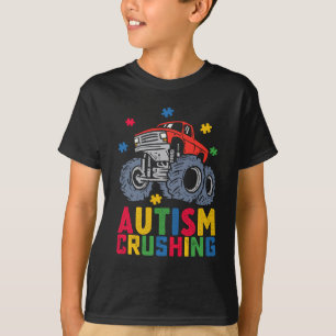 T-shirt Autisme écrasant Monster Truck Sensibilisation Gar