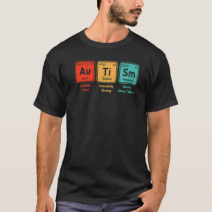 T-shirt Autisme Éléments de tableau périodique Orthographe
