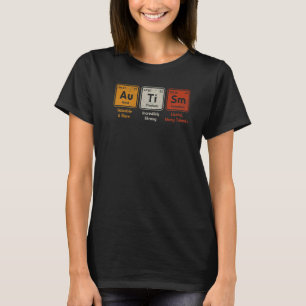 T-shirt Autisme Éléments de tableau périodique Orthographe