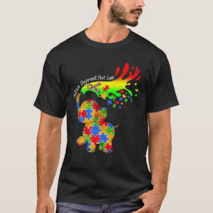 T-shirt Autisme éléphant Différent Pas Moins Être Un Puzzl