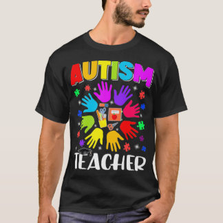 T-shirt Autisme Enseignant Puzzle Sensibilisation sur l'au
