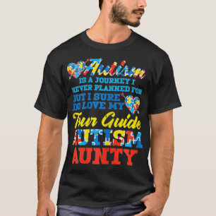 T-shirt Autisme féminin Voyage jamais planifié Guide d'exc