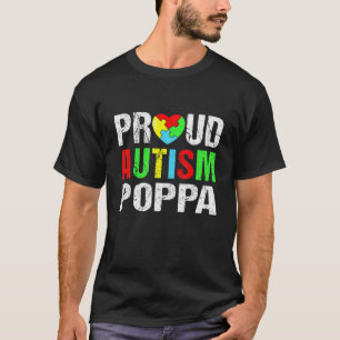 T-shirt Autisme Fière Désireux Poppa Cardiaque Famille de