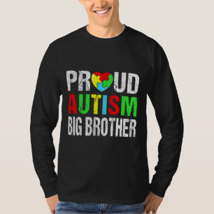 T-shirt Autisme Fière et Désireux Big Brother Heart Family