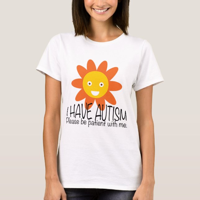 T-shirt Autisme Fleur Cute Sensibilisation (Devant)
