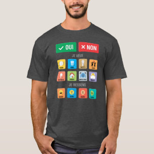 T-shirt Autisme français AAC PECS Point Communication 01