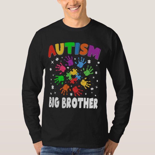 T-shirt Autisme génial Big Brother Sensibiliser Famille (Devant)