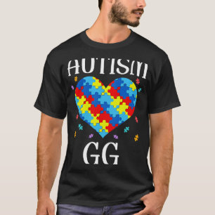 T-shirt Autisme Gg Matching Famille Cœur Autisme Sensibili