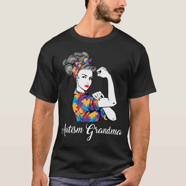 T-shirt Autisme Grand-mère Chemise grand-mère Sensibilisat (Devant)
