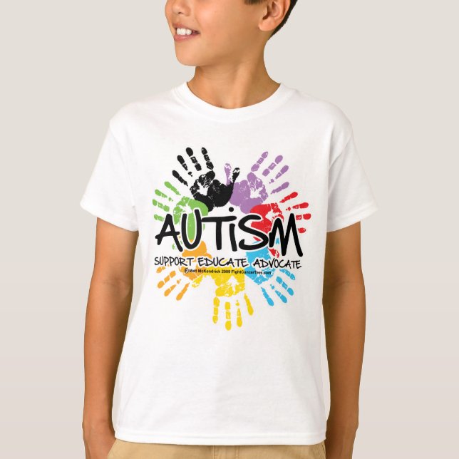 T-shirt Autisme Handprint (Devant)