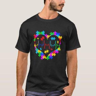T-shirt Autisme Heartbeat Infirse Doctor Love Support Acce