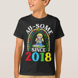 T-shirt Autisme Incroyable Ausome Depuis 2018 Sensibilisat