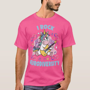 T-shirt Autisme Infinité Unicorne I Rock Neurodiversité