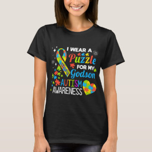 T-shirt Autisme-Je Porte Un Puzzle Pour Mon Godson Autisme
