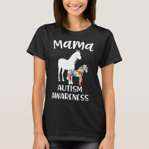 T-shirt Autisme Maman Autisme Cheval équitation Mama Femme