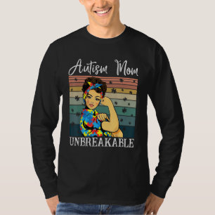 T-shirt Autisme Maman Incassable Filles Fortes T Chemise A