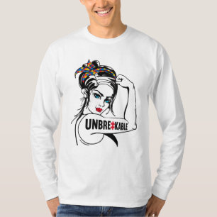 T-shirt Autisme Maman Mère Mama Indestructible Rosie