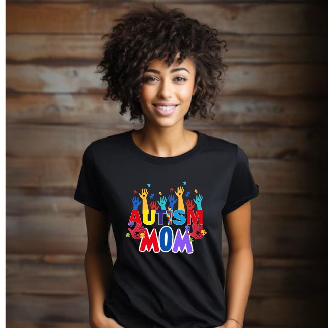 T-shirt Autisme Maman - Puzzle (Créateur téléchargé)