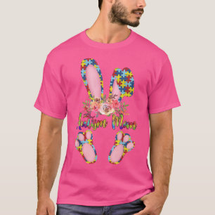 T-shirt Autisme Maman Puzzle Pièces Lapin Sensibilisation