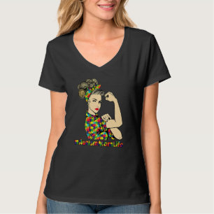 T-shirt Autisme Maman Vie Filles fortes Motheru2019s Jour