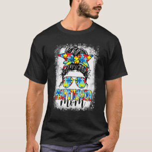 T-shirt Autisme Maman Vie Messager Lunettes de soleil Band