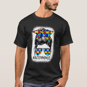 T-shirt Autisme Maman Vie Messager Lunettes de soleil Band