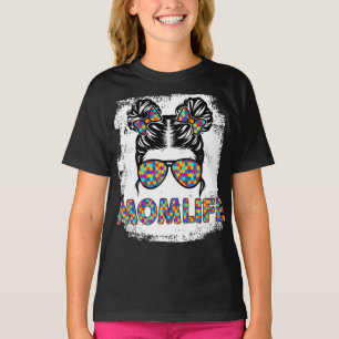 T-shirt Autisme Maman Vie Messager Lunettes de soleil Band