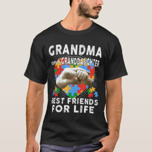 T-shirt Autisme-Mamie et petite-fille meilleures amies pou
