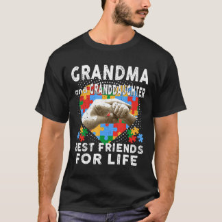 T-shirt Autisme-Mamie et petite-fille meilleures amies pou