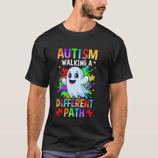 T-shirt Autisme Marcher sur un chemin différent (Devant)
