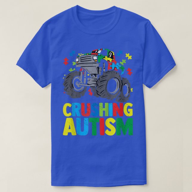 T-shirt Autisme Mega Conscience Camion amour Acceptation (Design devant)