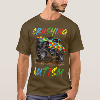 T-shirt Autisme Mega Truck Contre L'Autisme Retour À L'Éco