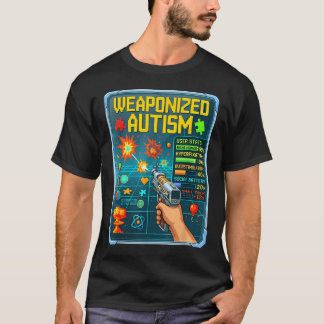 T-shirt Autisme Militarisé Drôle Neurodivergent